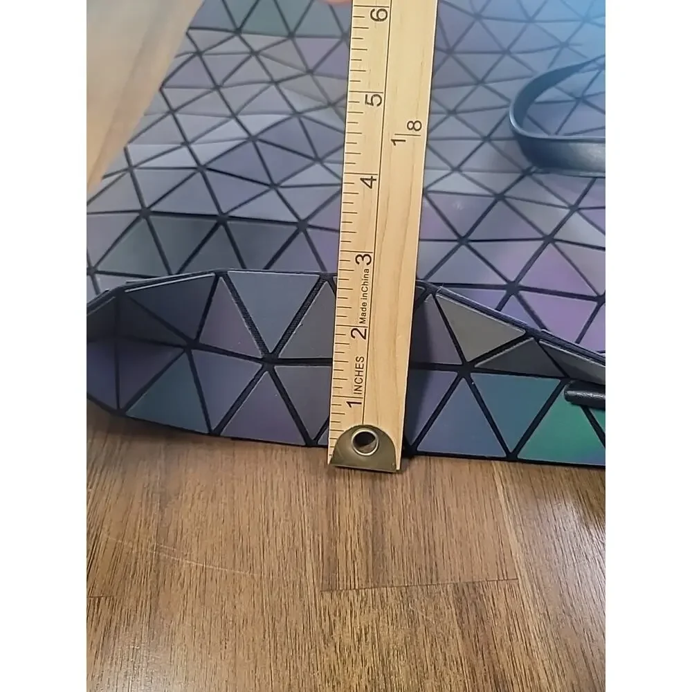 Luxshe Bao Bao Style Color Changing Briefcase Green Purple